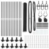 Set de clôture Set de 2 Gris Acier 25 x 1,2 m Résistant 