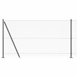 Set de clôture Set de 2 Gris Acier 25 x 1,2 m Résistant 