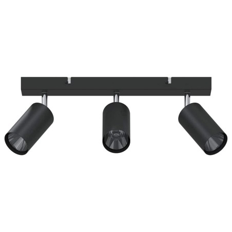 Projecteur de Plafond 3 Voies Ajustable Noir GU10 