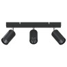 Projecteur de Plafond 3 Voies Ajustable Noir GU10 