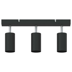 Projecteur de Plafond 3 Voies Ajustable Noir GU10 