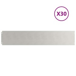 Bordures de pelouse 30 pcs 20x103 cm acier inoxydable 