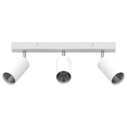Projecteur de plafond 3 voies ajustable blanc GU10 