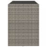 Table de bar et dessus en verre gris 145x80x110 cm poly rotin 