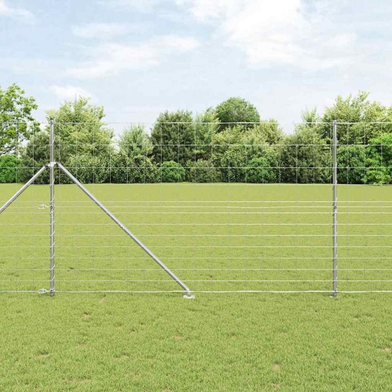 Clôture de champ 1,5x25 m en acier galvanisé 