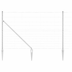 Clôture de champ 1,5x25 m en acier galvanisé 