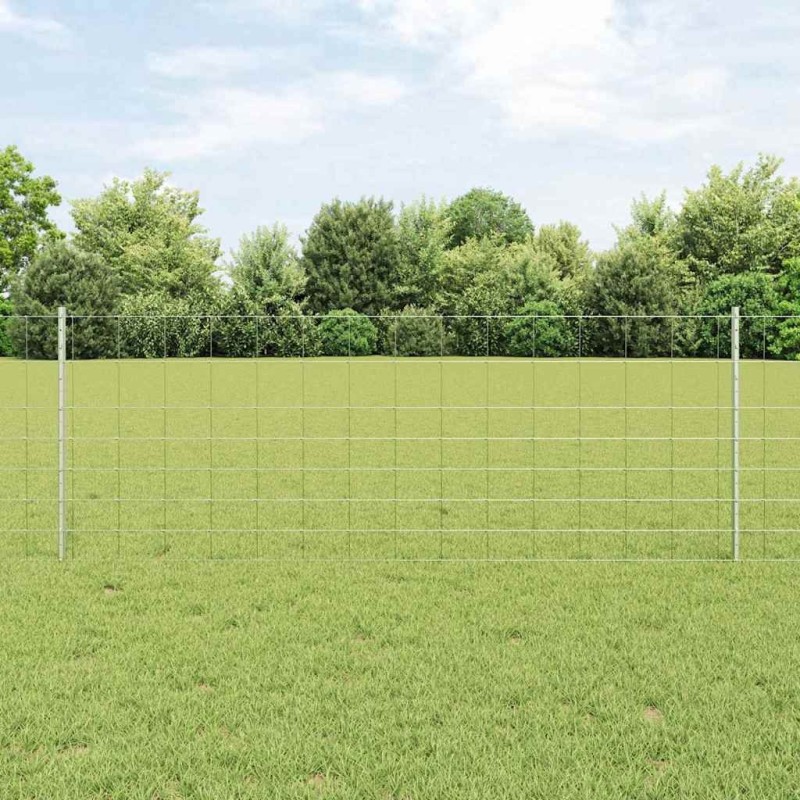 Posts de clôture 11 pcs U-Channel 80 cm Acier galvanisé 