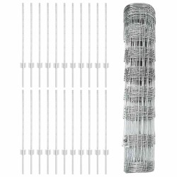 Posts de clôture 11 pcs U-Channel 80 cm Acier galvanisé 