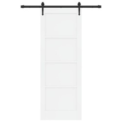 Porte coulissante avec kit quincaillerie 'ORKDAL'en pin massif 