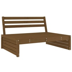 Canapé central 120x80 cm marron miel bois de pin massif 