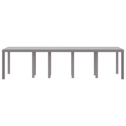 Table de Jardin Gris Clair 300x100x73 cm Poly Rattan 