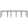 Table de Jardin Gris Clair 300x100x73 cm Poly Rattan 