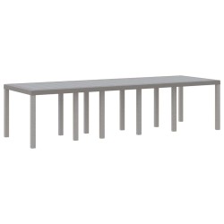 Table de Jardin Gris Clair 300x100x73 cm Poly Rattan 