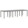 Table de Jardin Gris Clair 300x100x73 cm Poly Rattan 