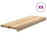 Marches d'escalier 8 pcs non traité 70x25x2cm bois chêne massif 