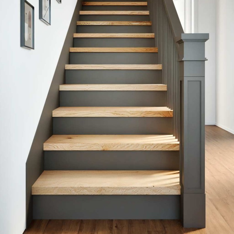 Marches d'escalier 8 pcs non traité 70x30x2cm bois chêne massif 