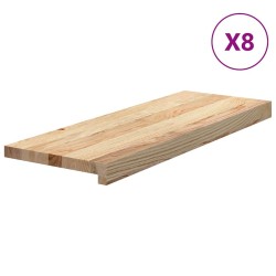 Marches d'escalier 8 pcs non traité 70x30x2cm bois chêne massif 