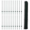 Poteaux de clôture 11 pcs U-Channel Vert 100 cm Acier 