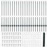 Poteaux de clôture 11 pcs U-Channel Vert 100 cm Acier 