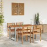 Table de jardin Gris 140x80x75 cm Acier et Bois d'acacia solide 