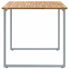 Table de jardin Gris 140x80x75 cm Acier et Bois d'acacia solide 