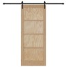 Porte Coulissante avec Kit de Quincaillerie 86x211 cm en Bois Massif de Pin 
