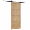 Porte Coulissante avec Kit de Quincaillerie 86x211 cm en Bois Massif de Pin 