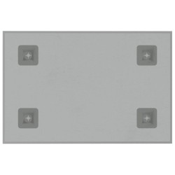 Tableau noir magnétique mural Blanc 40x30 cm Verre trempé 