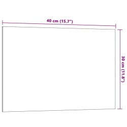 Tableau noir magnétique mural Blanc 40x30 cm Verre trempé 