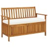 Banc de rangement de jardin Bois d'acacia solide 120x63x84 cm 