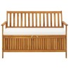 Banc de rangement de jardin Bois d'acacia solide 120x63x84 cm 