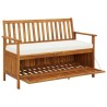 Banc de rangement de jardin Bois d'acacia solide 120x63x84 cm 