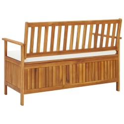 Banc de rangement de jardin Bois d'acacia solide 120x63x84 cm 