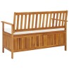 Banc de rangement de jardin Bois d'acacia solide 120x63x84 cm 