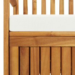 Banc de rangement de jardin Bois d'acacia solide 120x63x84 cm 