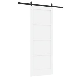 Porte coulissante avec quincaillerie 'ORKDAL'en bois de pin blanc 