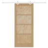 Porte coulissante avec matériel 86x198,5 cm en bois massif de pin 