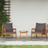 Chaises de jardin 2 pcs 59,5x65x71,5 cm Bois massif 