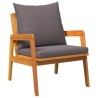 Chaises de jardin 2 pcs 59,5x65x71,5 cm Bois massif 