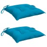 Coussins de chaise lot de 2 bleu clair 40x40x7 cm tissu oxford 