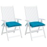 Coussins de chaise lot de 2 bleu clair 40x40x7 cm tissu oxford 