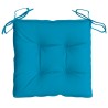 Coussins de chaise lot de 2 bleu clair 40x40x7 cm tissu oxford 