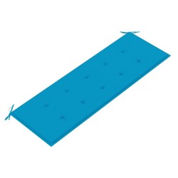 Banc Batavia avec coussin bleu 150 cm Bois de teck massif 