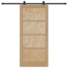 Porte coulissante avec kit de quincaillerie 'ORKDAL'en bois massif de pin 