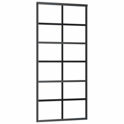 Porte coulissante avec kit de quincaillerie 90x205 cm Verre ESG 