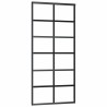 Porte coulissante avec kit de quincaillerie 90x205 cm Verre ESG 