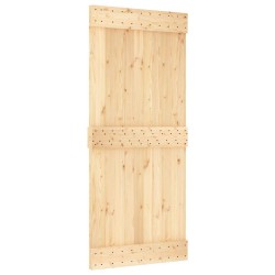 Porte coulissante et kit de quincaillerie 90x210 cm pin massif 