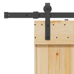 Porte coulissante et kit de quincaillerie 90x210 cm pin massif 