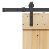 Porte coulissante et kit de quincaillerie 90x210 cm pin massif 