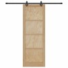 Porte coulissante avec quincaillerie "ORKDAL" en bois massif de pin 
